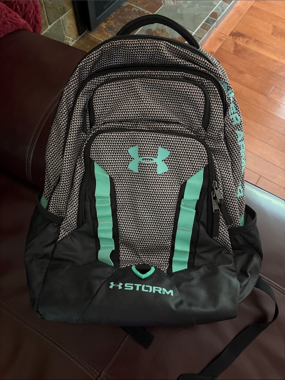 Under Armour Black and Teal Storm Backpack